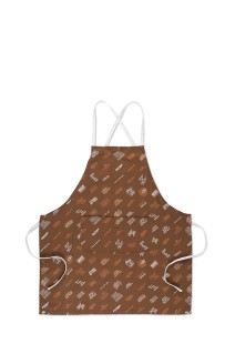SD Foot Print Apron - BROWN