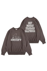 SNOOPY / SD Cozy Monday Crew Sweat - BLACK (SWOCA250)