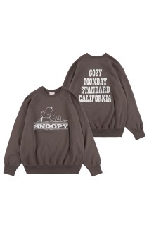 SNOOPY / SD Cozy Monday Crew Sweat - BLACK (SWOCA250)