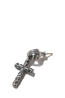 Ornament Cross Earring - Silver (RX-807-1)