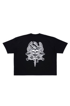 ASIC Oversized S/S Tee (Skull N' Snake) - Pure Black (ABCSS26CT04)