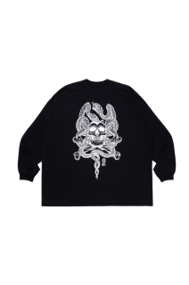 ASIC Oversized L/S Tee (Skull N' Snake) - Pure Black (ABCSS26CT06)