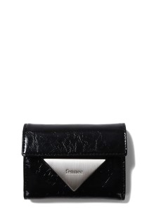 CRINKLE TRIANGLE DOCO WALLET - BLACK (FB1WT09BKF)