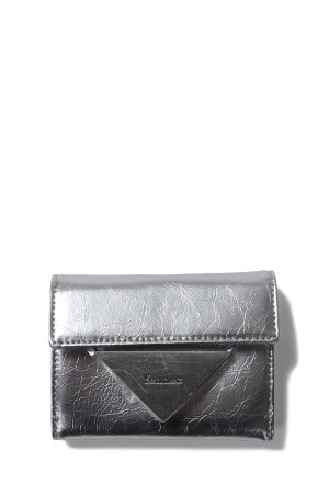 CRINKLE TRIANGLE DOCO WALLET - SILVER (FB1WT09SIF)