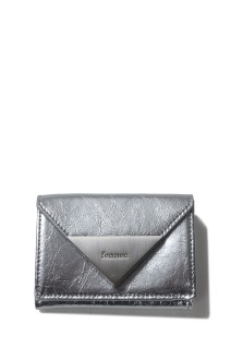 CRINKLE TRIANGLE TRIPLE WALLET - SILVER (FM2PK07SIF)