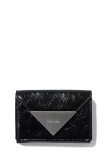 CRINKLE TRIANGLE TRIPLE WALLET - BLACK (FM2PK07BKF)