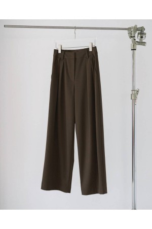 Doubletuck Wide Pants - BROWN (62610703)