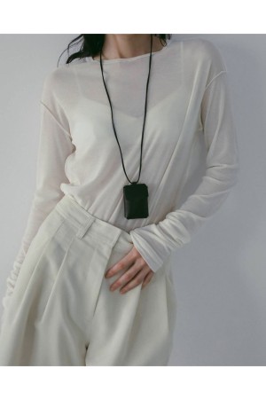 Sheer Long T-Shirts - IVORY (62610624)