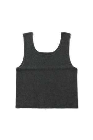 Short Knit Tanktop - CHARCOAL GRAY (62610524)