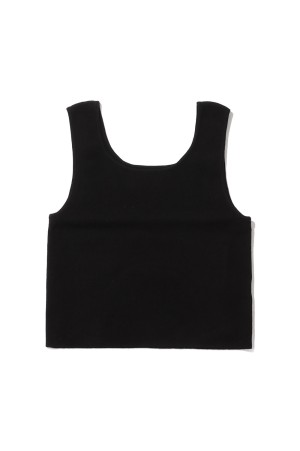 Short Knit Tanktop - BLACK (62610524)