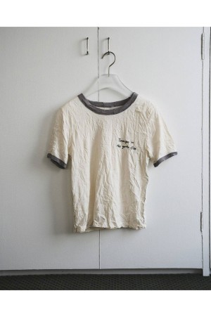 Lettering Washer T-Shirts - IVORY (62610610)