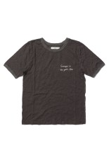 Lettering Washer T-Shirts - BROWN (62610610)