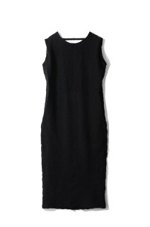Sleeveless Shirring Onepiece - BLACK (62610306)