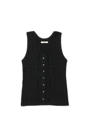 Cut Lace Tanktop - BLACK (62610621)