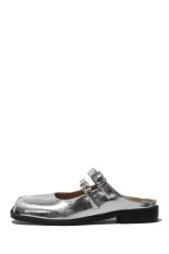 Double Buckle Mule - Silver (PAES_20255)