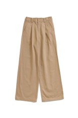 COTTON TWILL WIDE PANTS - 41 BEIGE (26SMSPA07)