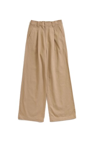 COTTON TWILL WIDE PANTS - 41 BEIGE (26SMSPA07)
