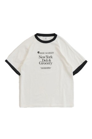 FRESH MARKET RINGER TEE - 01 WHITE (26SMSCU12)