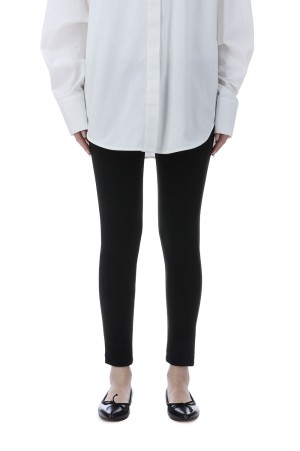 KNIT GEORGETTE LEGGINGS - 07 BLACK (25SMSPA11)