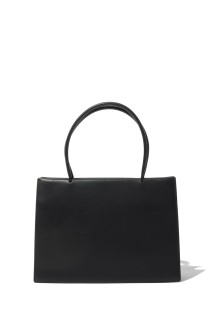 SQUARE-SHAPED TOTE BAG SHORT HANDLE : S - BLACK (GE11)