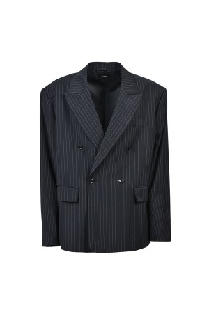 OVERSIZE DOUBLE JACKET - NAVY STRIPE (BR26SS-O0005)
