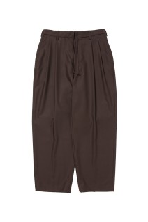 T/W Twill 2 Tuck Wide Easy Trousers - Brown (CTE-26S106)