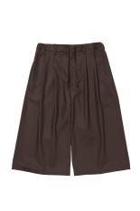 T/W Twill Shin Cut Wide Easy Trousers - Brown (CTE-26S107)