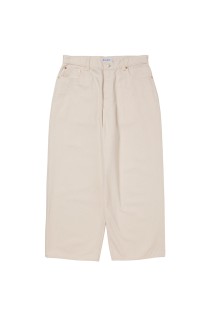12.5oz Denim 5 Pocket Extra Baggy Pants - Ivory (CTE-26S112)