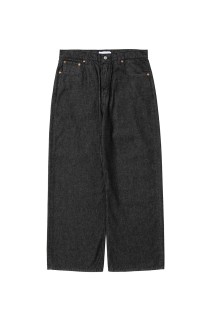 12.5oz Denim 5 Pocket Square Leg Pants - Black (CTE-26S114)
