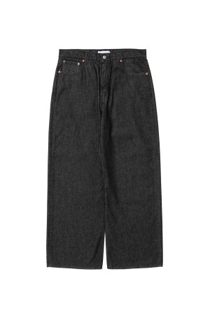 12.5oz Denim 5 Pocket Square Leg Pants - Black (CTE-26S114)