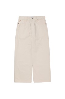 12.5oz Denim 5 Pocket Square Leg Pants - Ivory (CTE-26S114)