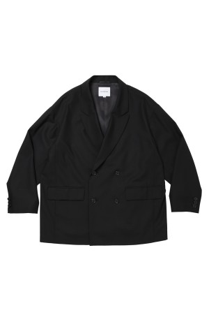 T/W Twill Double Breasted Jacket - Black (CTE-26S203)