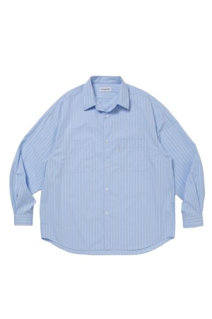 Stripe Broad L/S Shirt - Saxe (CTE-26S405)