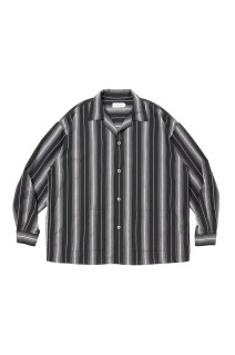 Dobby Chain Stripe L/S Cavana Shirt - Black (CTE-26S413)