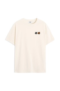 DOUBLE FOX HEAD COMFORT TEE- SHIRT - LATTE (OM011CFKJ7025)