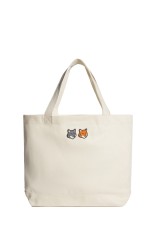 DOUBLE FOX HEAD TOTE - ECRU (OW511CFWW0096)