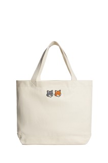 DOUBLE FOX HEAD TOTE - ECRU (OW511CFWW0096)