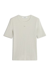 BABY FOX RIBBED FITTED TEE- SHIRT - MINERAL GRAY (OW00124KJ0134)
