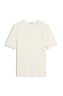 BABY FOX RIBBED FITTED TEE- SHIRT - PURE ECRU (OW00124KJ0134)