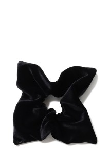 ﻿Velour Square Scrunchie – Medium / BLACK(hp2324)