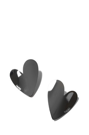 Heart Motif Hair Clips – 2 Piece Set  / SILVER(hp10625)