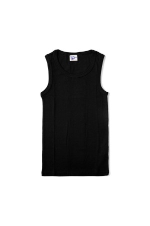 Panel ribbed tanktop - BLACK (808C)