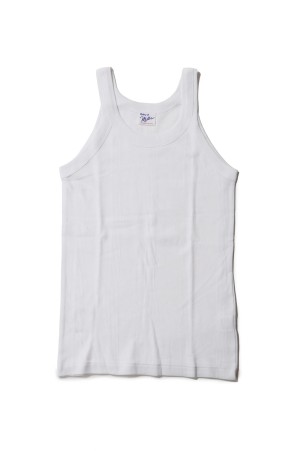 Panel ribbed Athletic tank - WHITE (831C)