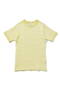 Panel ribbed T-shirt - YEL-WH (849C)