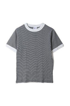 Panel ribbed T-shirt - BLK-W3 (849C)