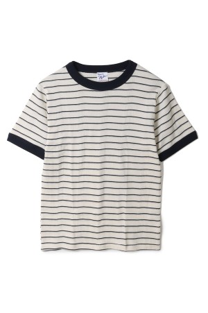 Panel ribbed T-shirt - WHT-NG (849C)