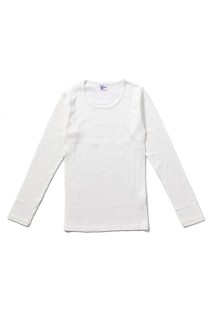 Panel ribbed L/S Tee - WHITE (813C)