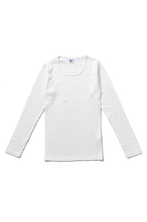 Panel ribbed L/S Tee - WHITE (813C)