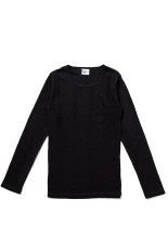 Panel ribbed L/S Tee - BLACK (813C)