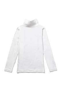Panel ribbed turtleneck Tee - WHITE (834C)
